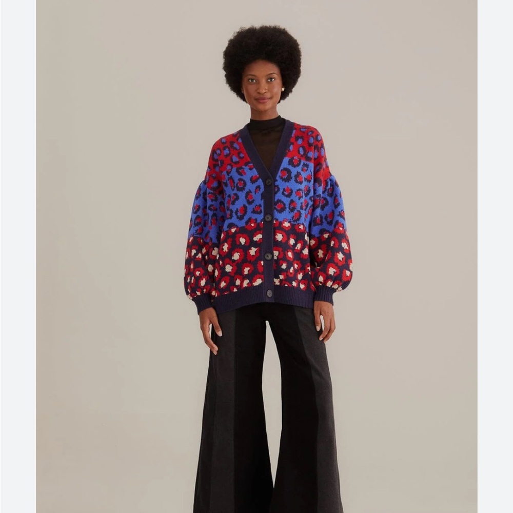 Farm Rio Leopard Print Sweater - Picture 6 of 7